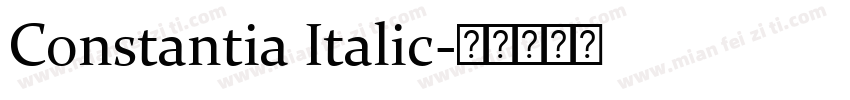 Constantia Italic字体转换